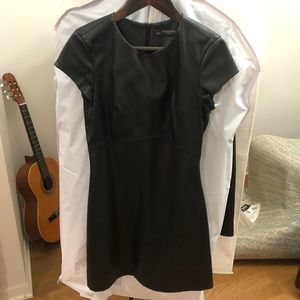 Zara Black Faux Leather Dress